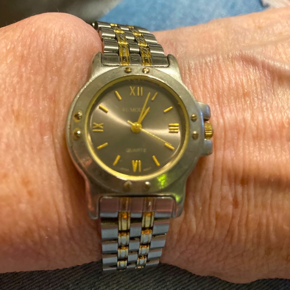 Rumours women’s silver/gold two-tone chain-link watch